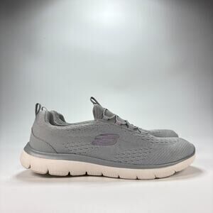 Skechers Summits Grey Knit Slip On Running Shoes 179052WR Women's Size 10